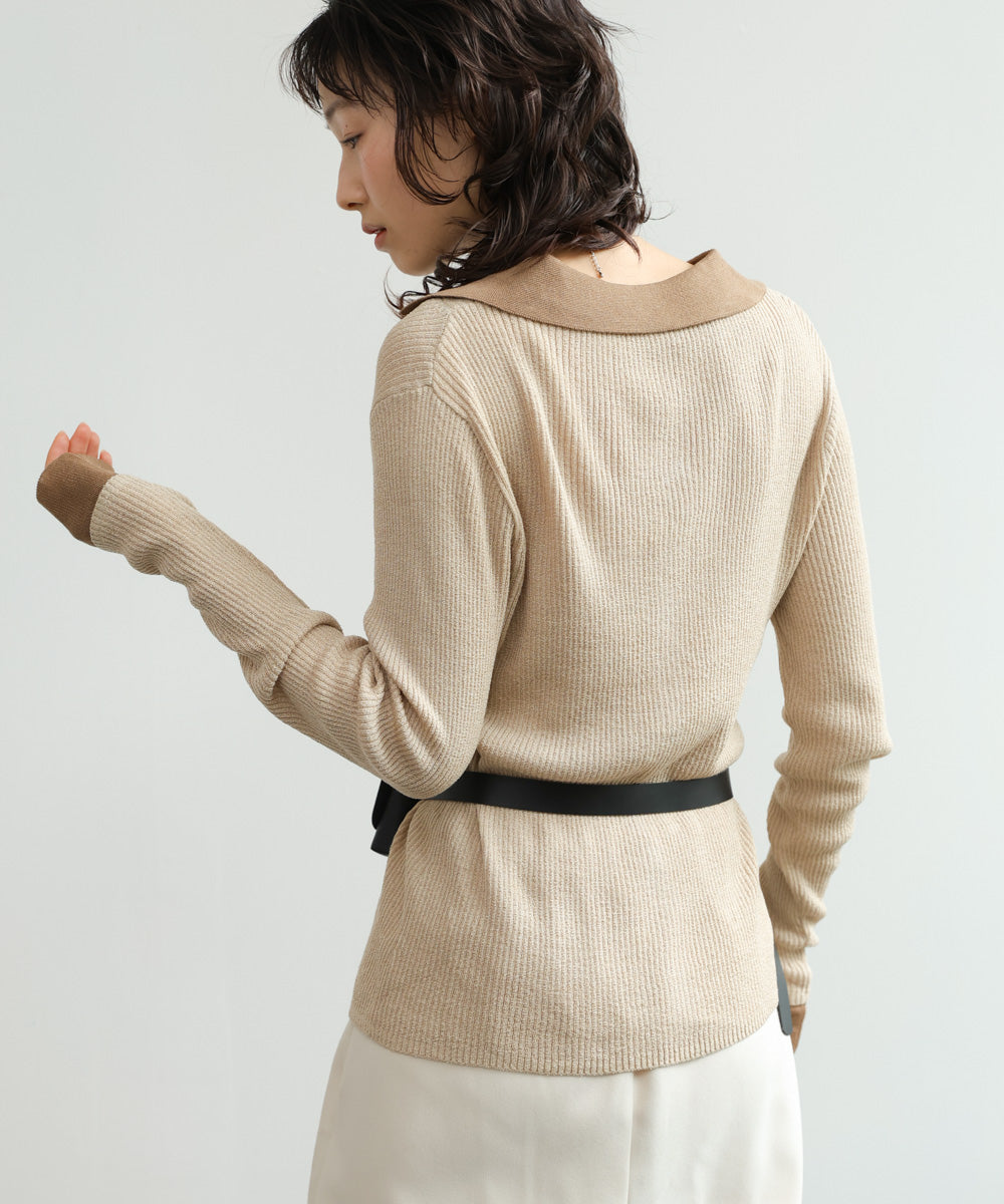 レイヤードライクニットカーディガン