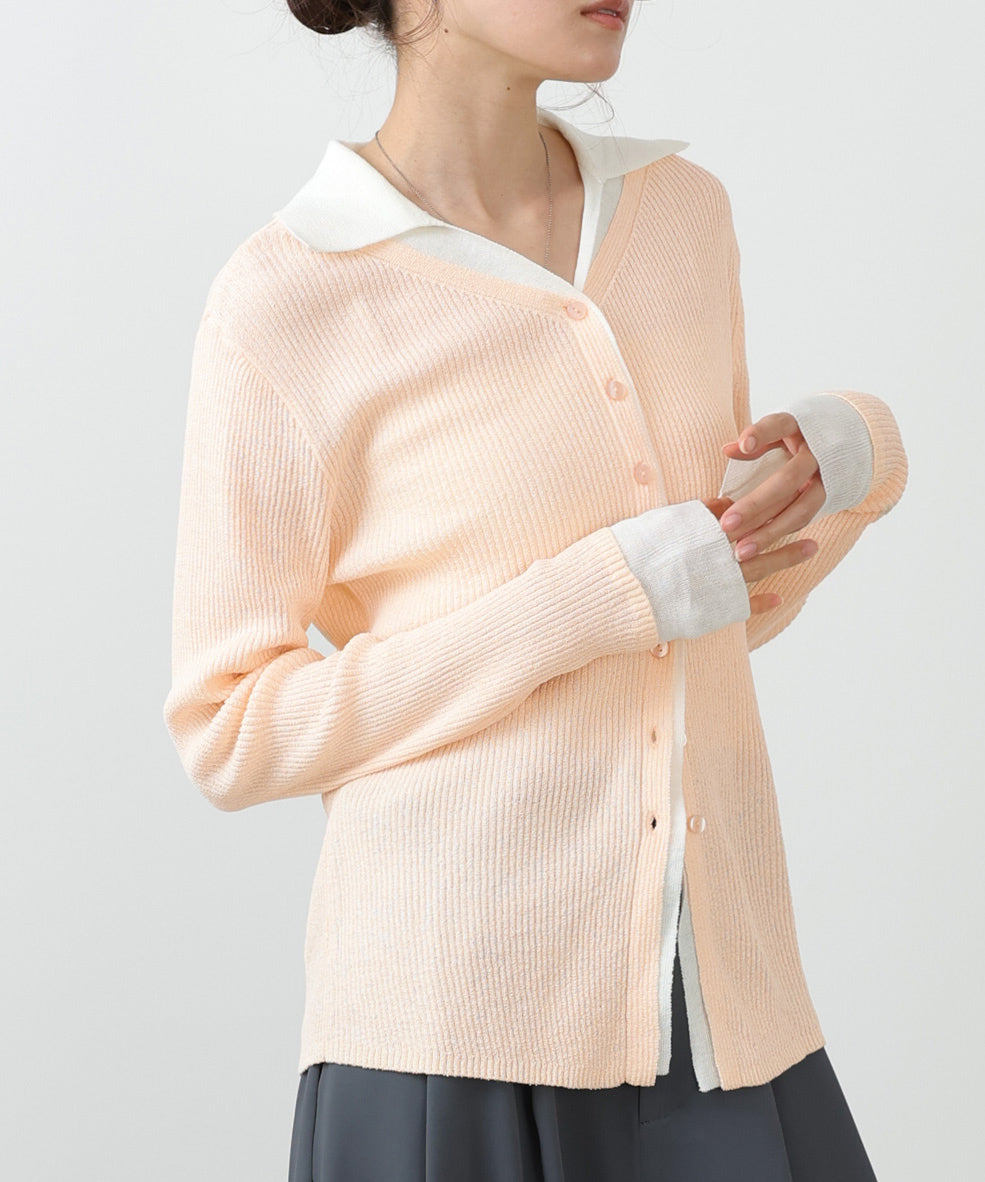 レイヤードライクニットカーディガン