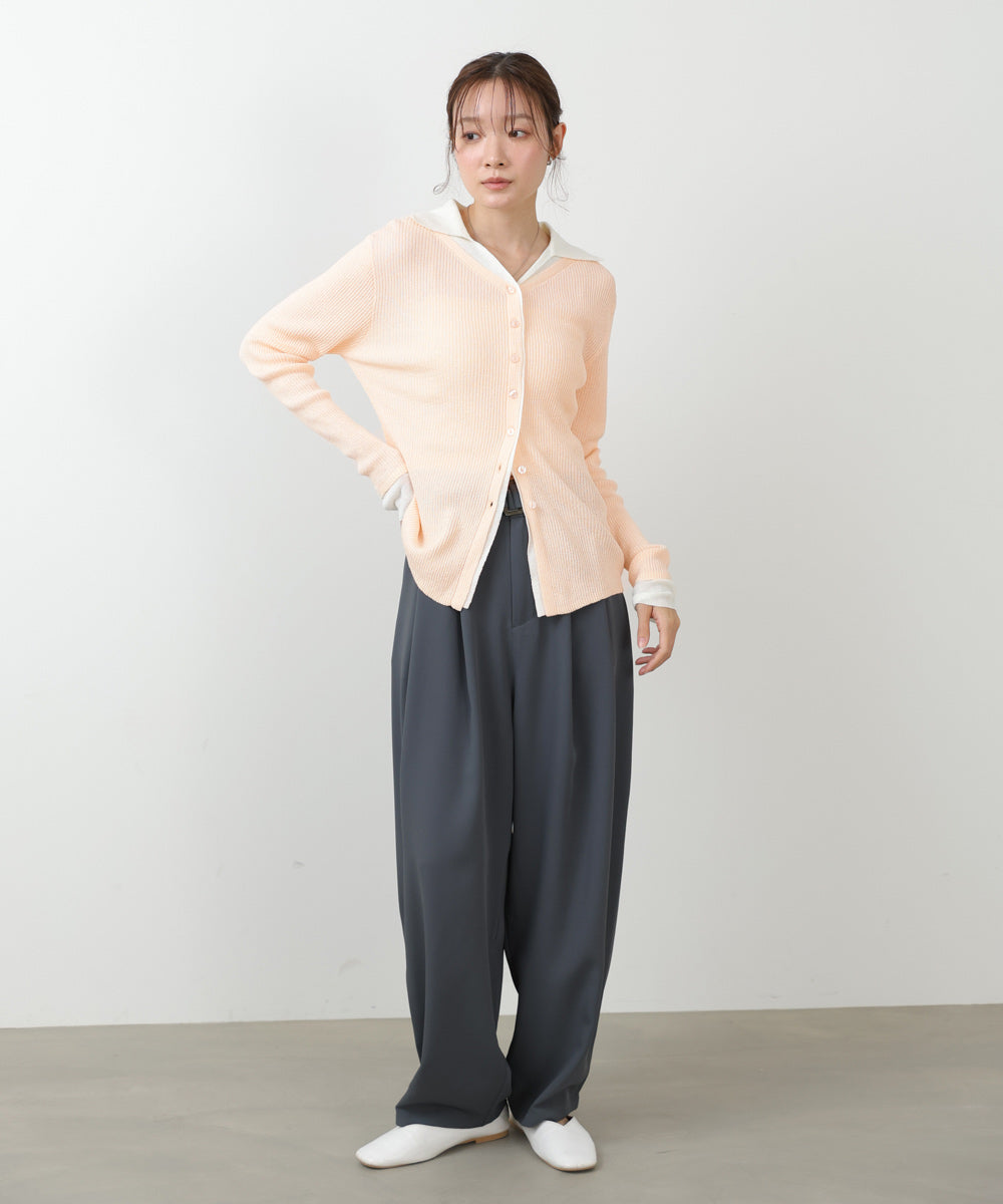 レイヤードライクニットカーディガン