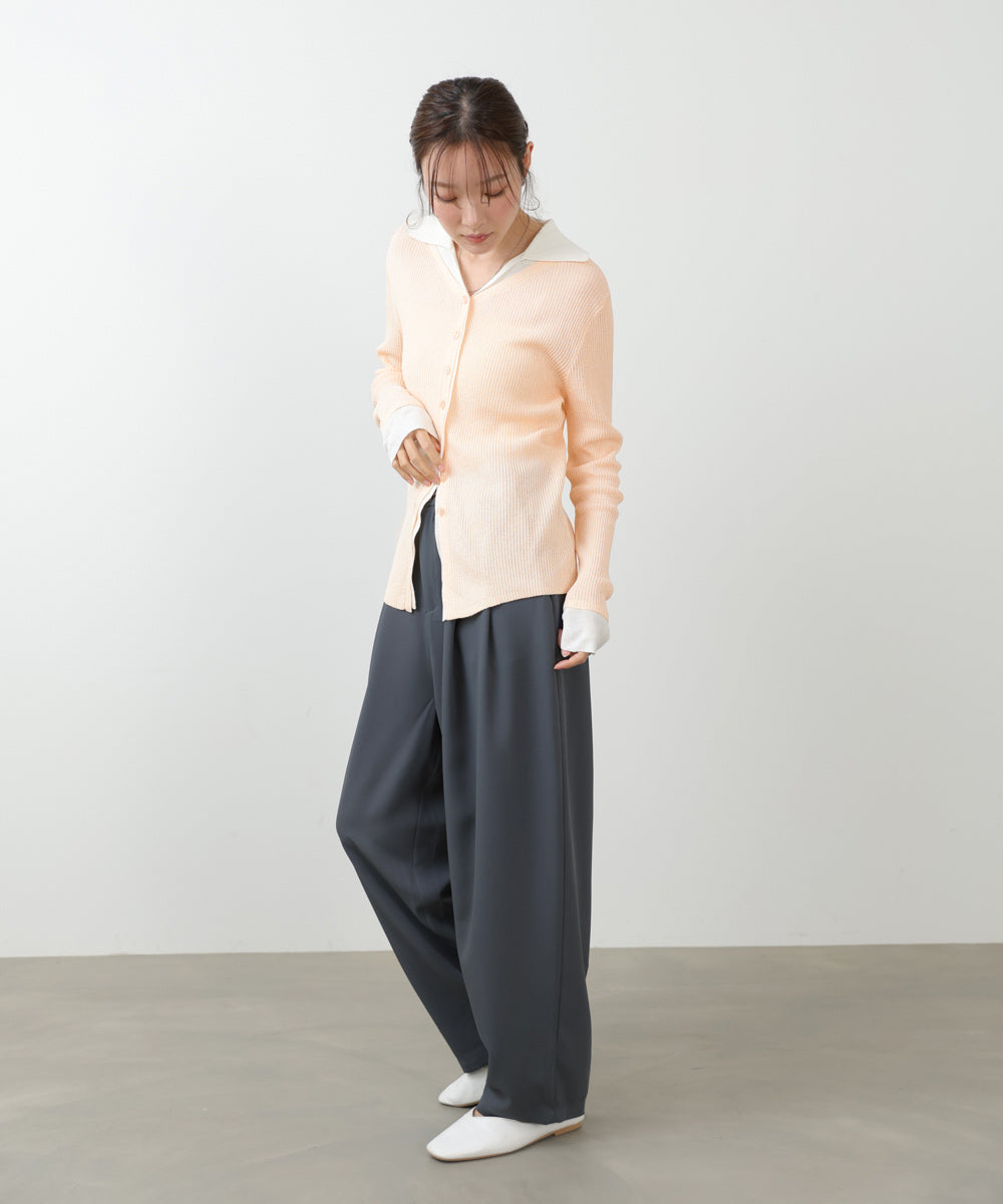 レイヤードライクニットカーディガン