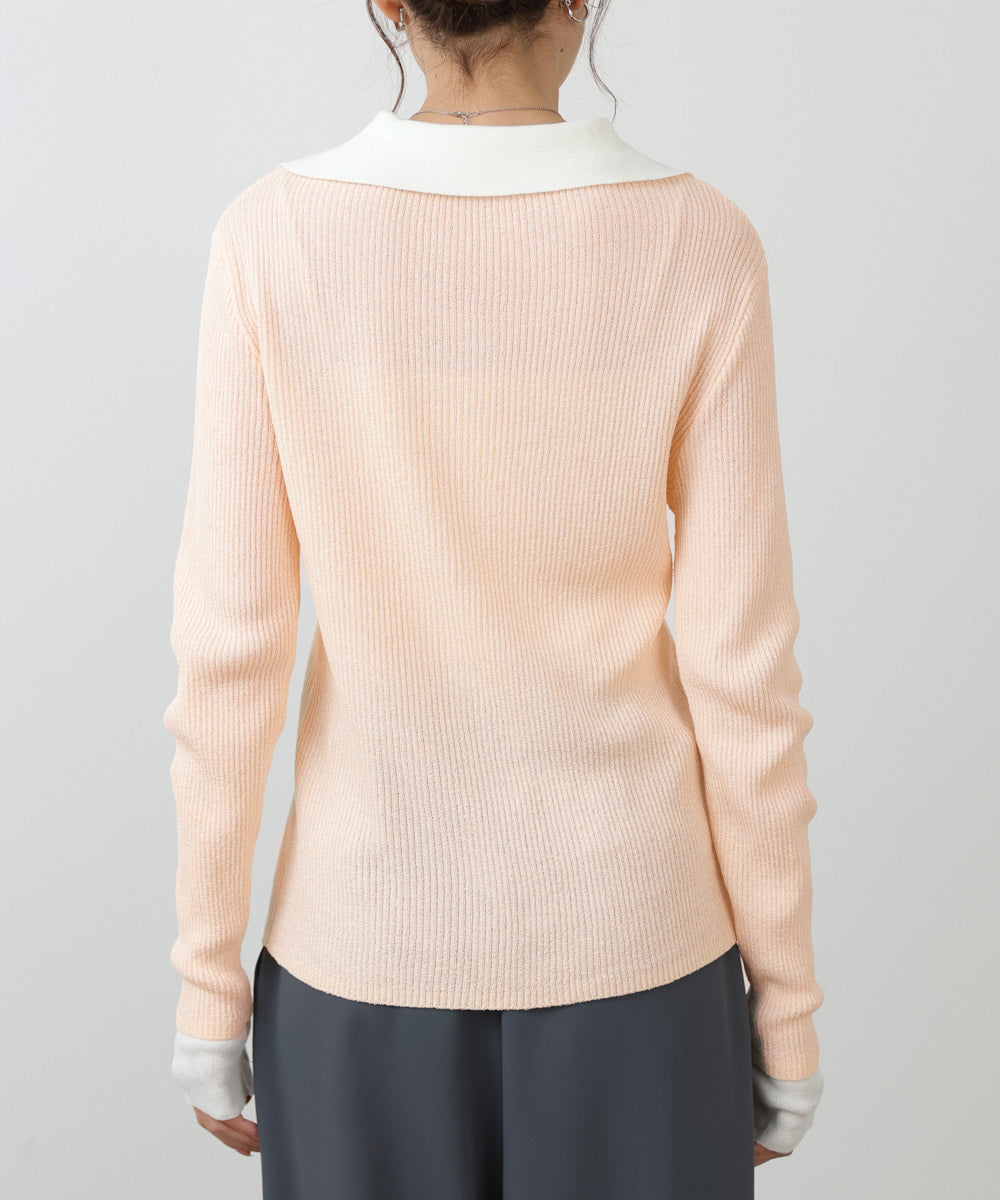 レイヤードライクニットカーディガン