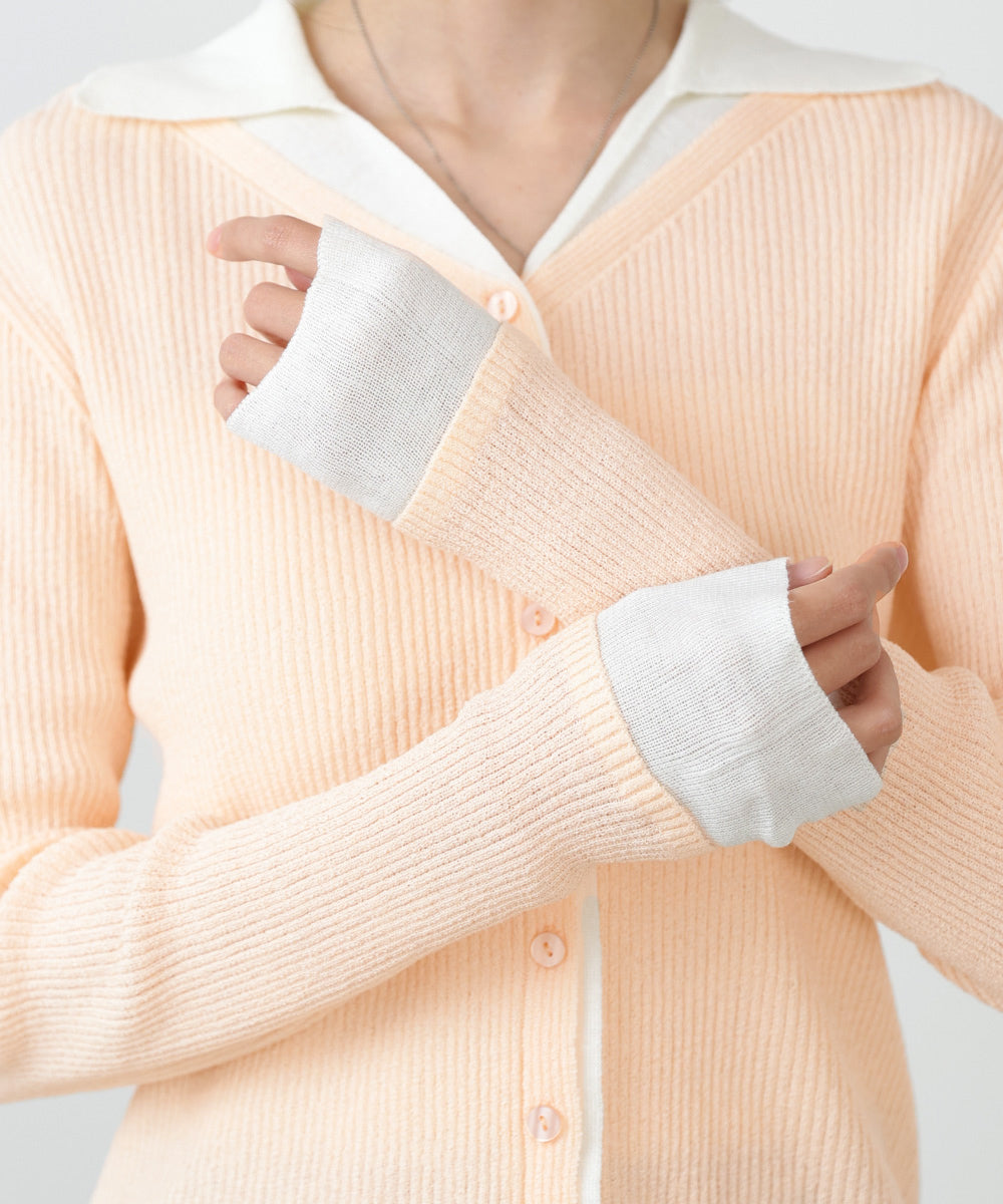 レイヤードライクニットカーディガン