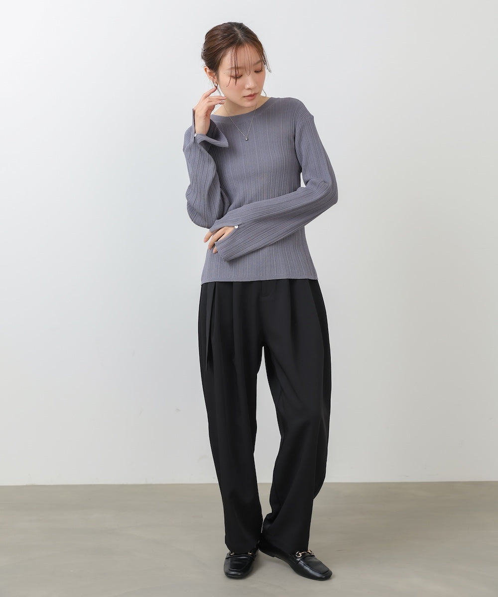 前後2WAYリボン付ニットカーディガン