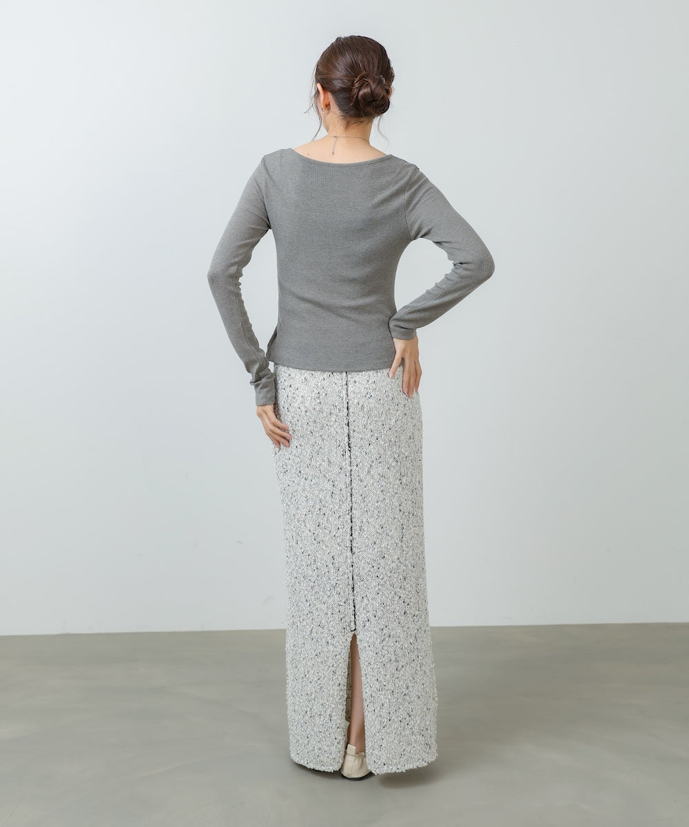 【セットアップ対応可能】【選べるサイズ展開】MIX編みラインニットスカート