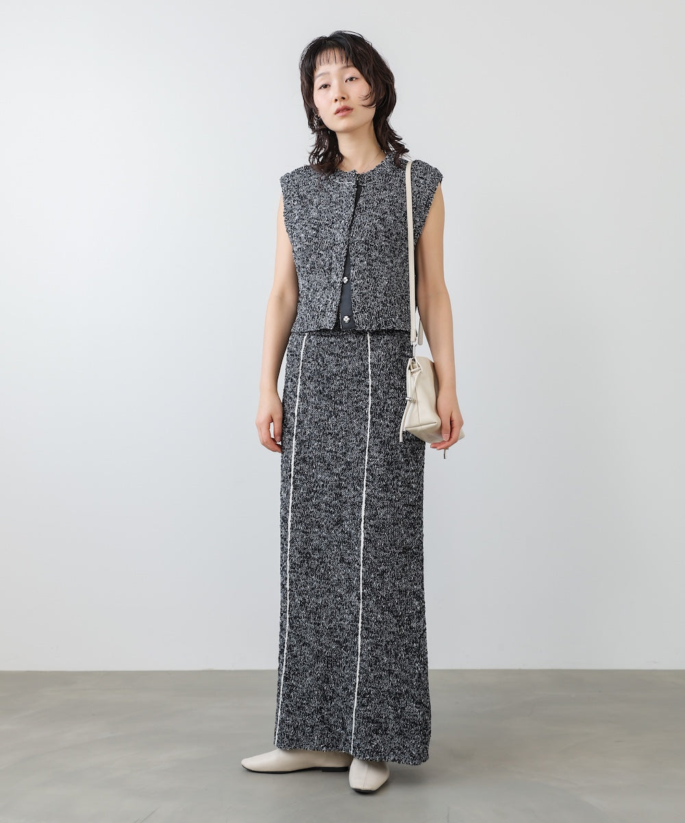 【セットアップ対応可能】【選べるサイズ展開】MIX編みラインニットスカート