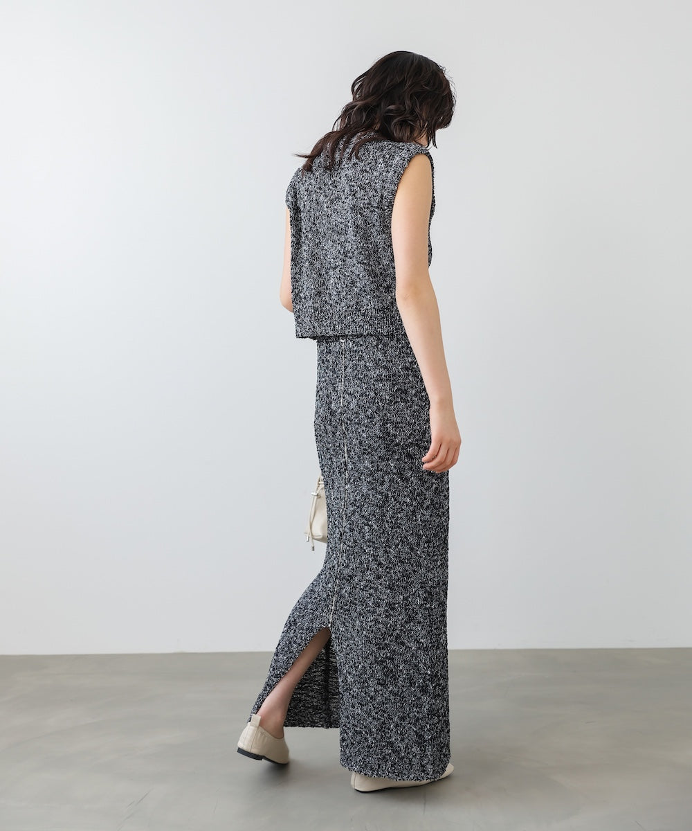 【セットアップ対応可能】【選べるサイズ展開】MIX編みラインニットスカート