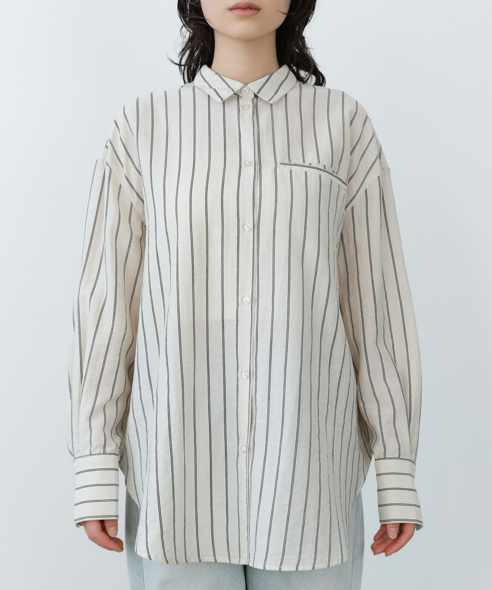 シアーストライプシャツ