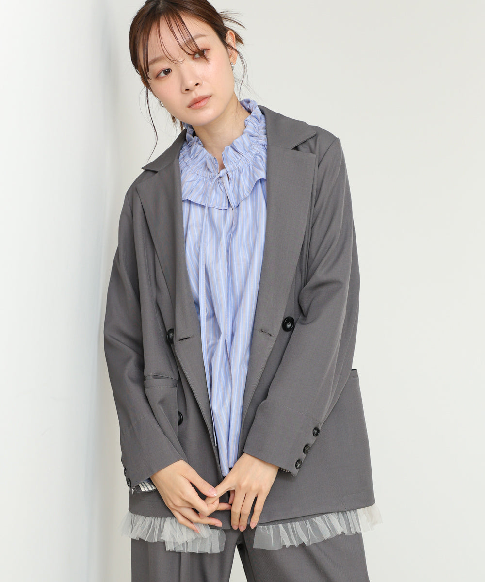 ギャザーフリルブラウス