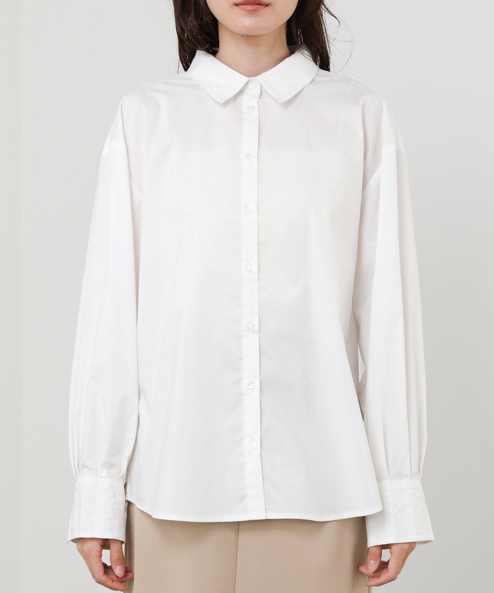 袖タックボウタイリボン付ブラウス