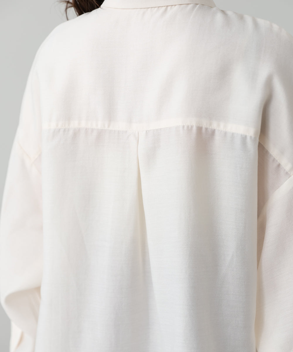 コード刺繡ワイドカフスオーバーシャツ