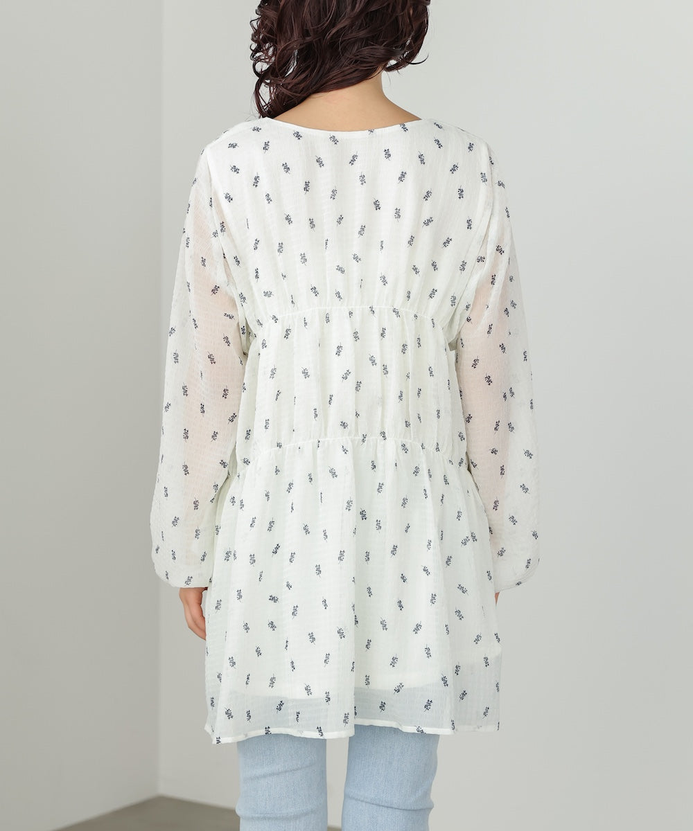 花柄プリントミニワンピース