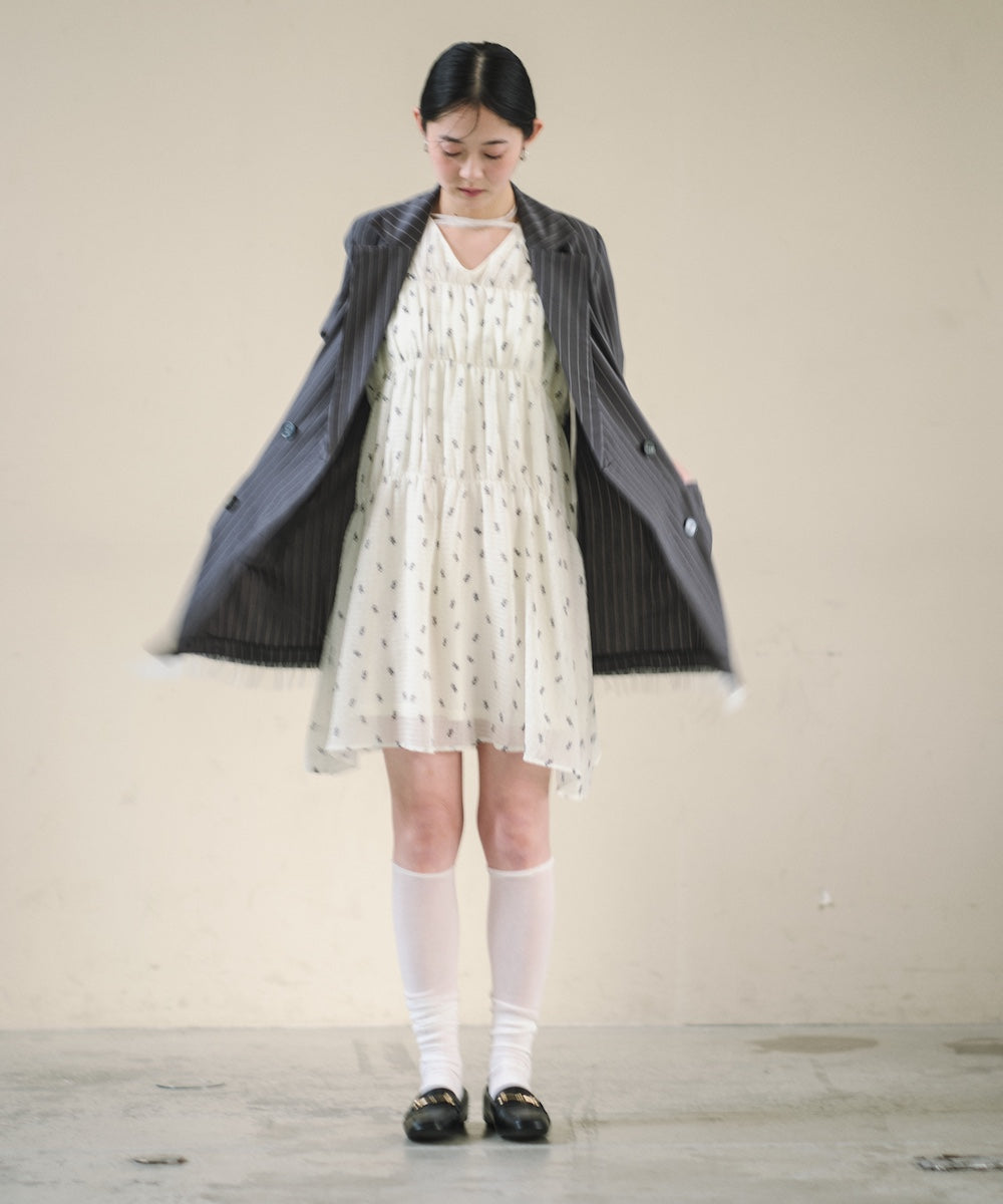 花柄プリントミニワンピース