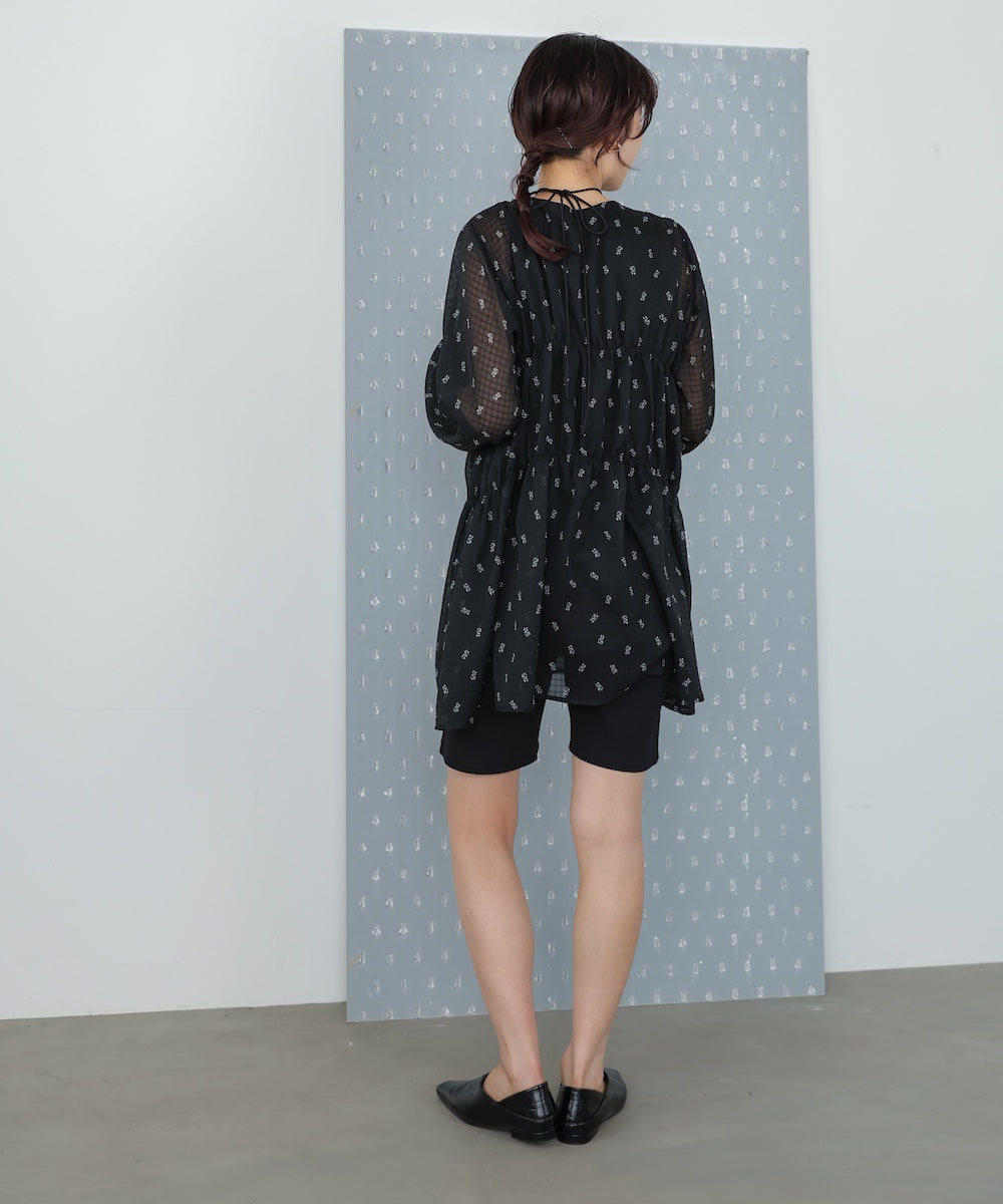 花柄プリントミニワンピース