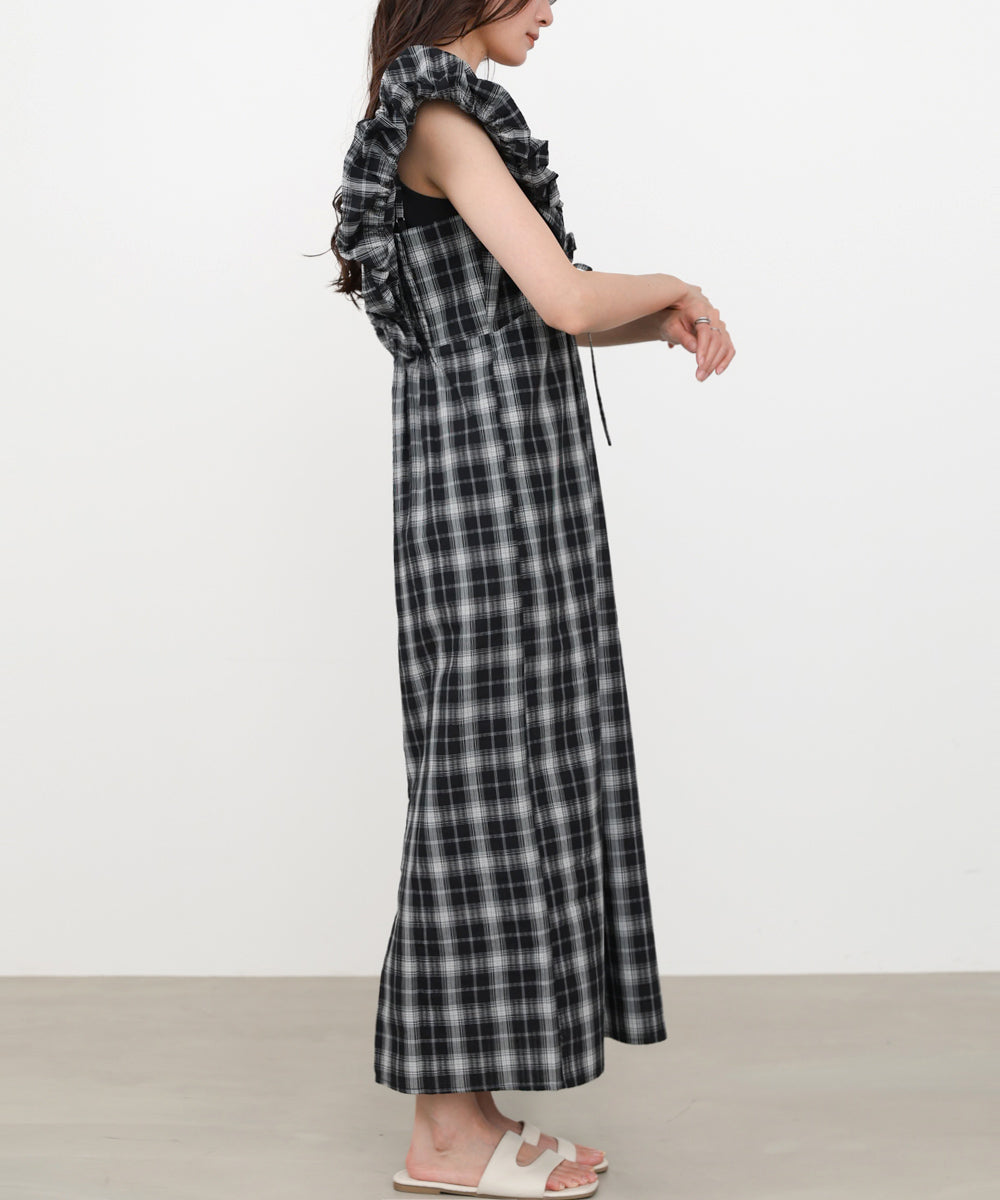 2WAYバルーンチェックワンピース