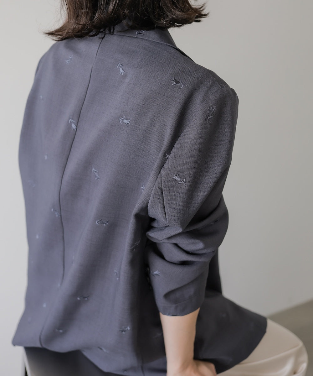 ◆発売前◆【セットアップ対応】刺繍シャツジャケット