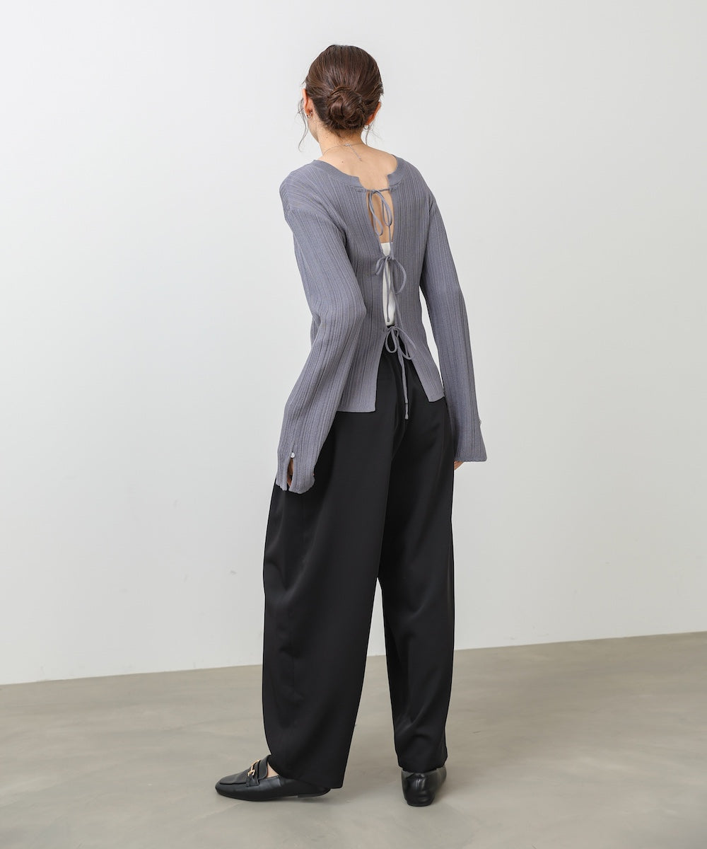 【選べるサイズ展開】ツータックルーズベルト付スラックスパンツ
