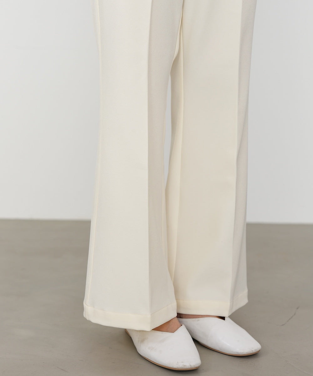 【選べるサイズ展開】ストレッチツイルセミフレアスラックスパンツ