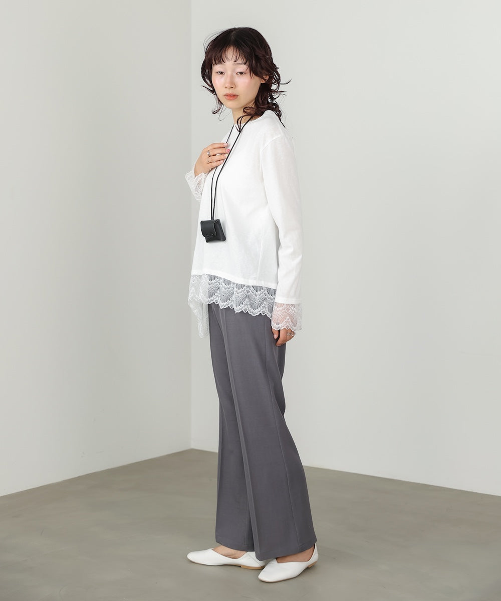 【選べるサイズ展開】ストレッチツイルセミフレアスラックスパンツ