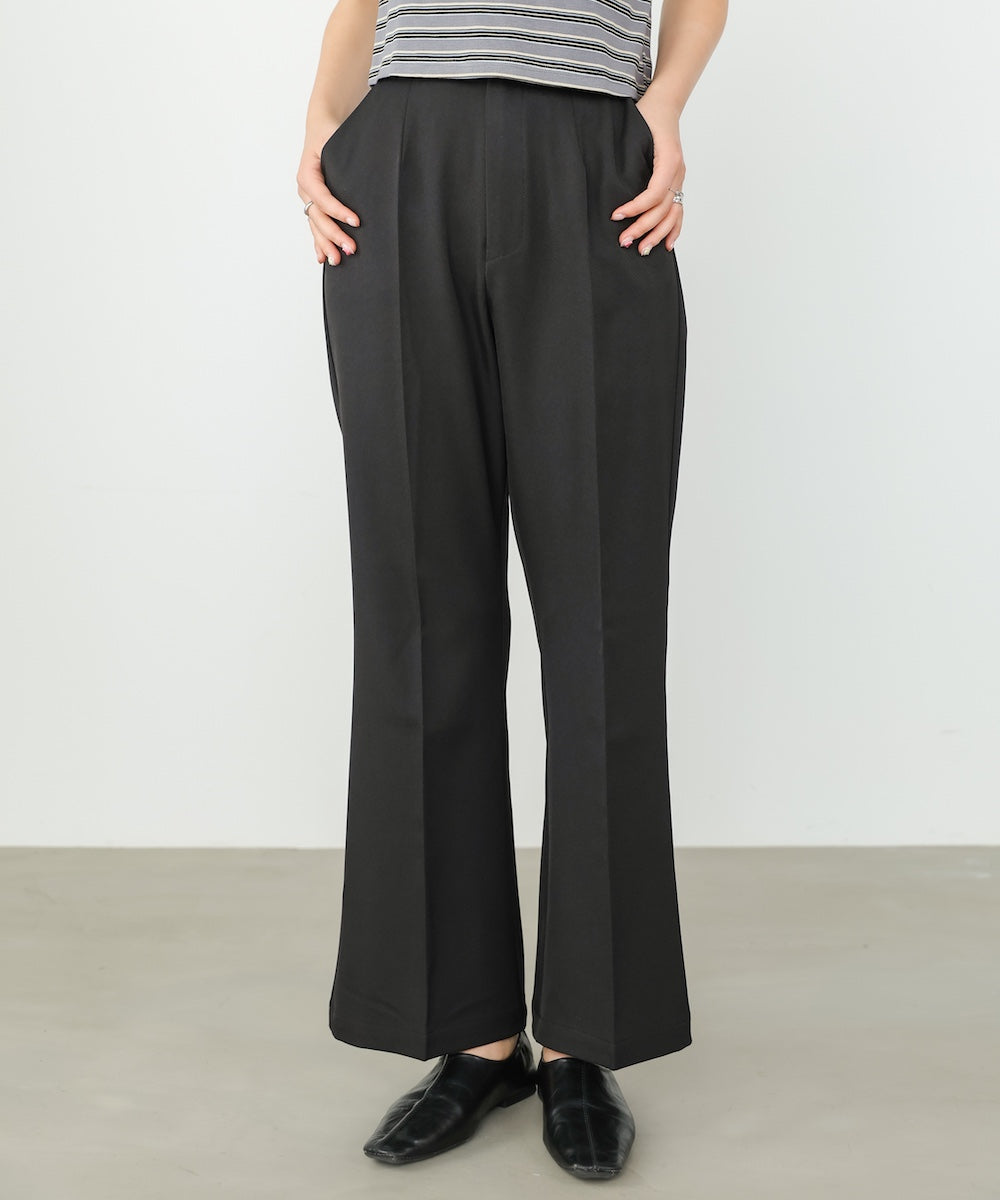 【選べるサイズ展開】ストレッチツイルセミフレアスラックスパンツ