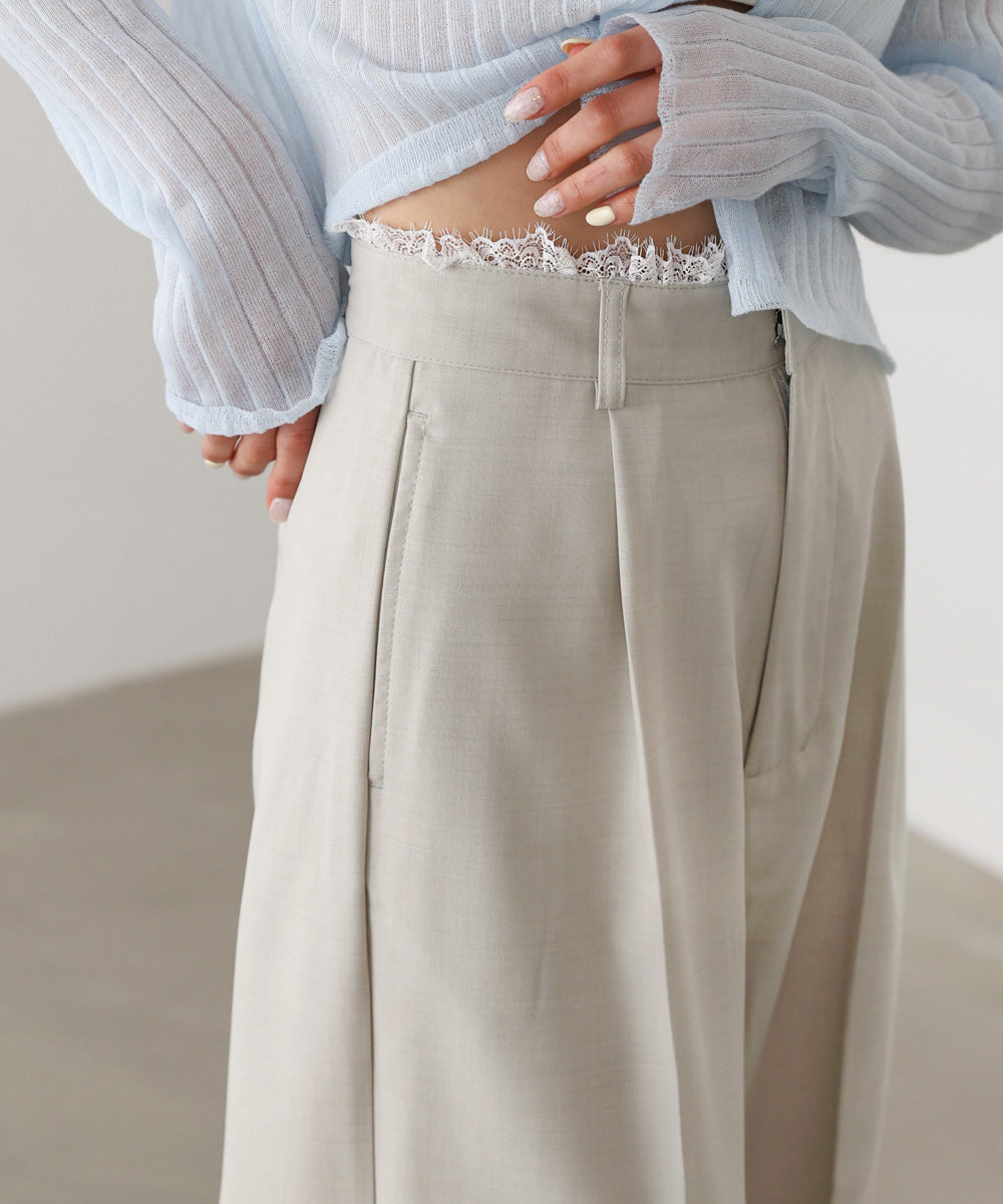 【サイズ展開あり】ウエストレースパンツ