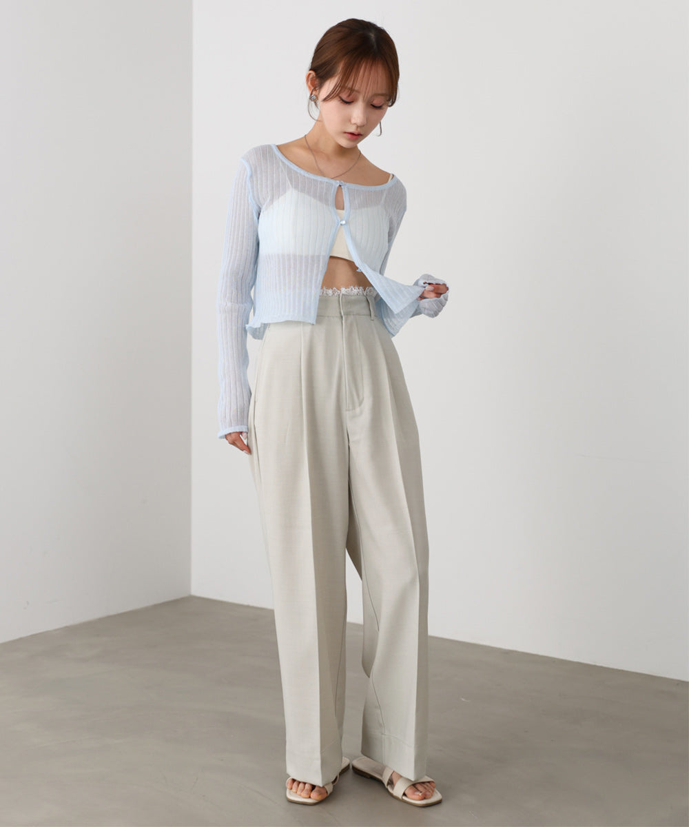 【サイズ展開あり】ウエストレースパンツ