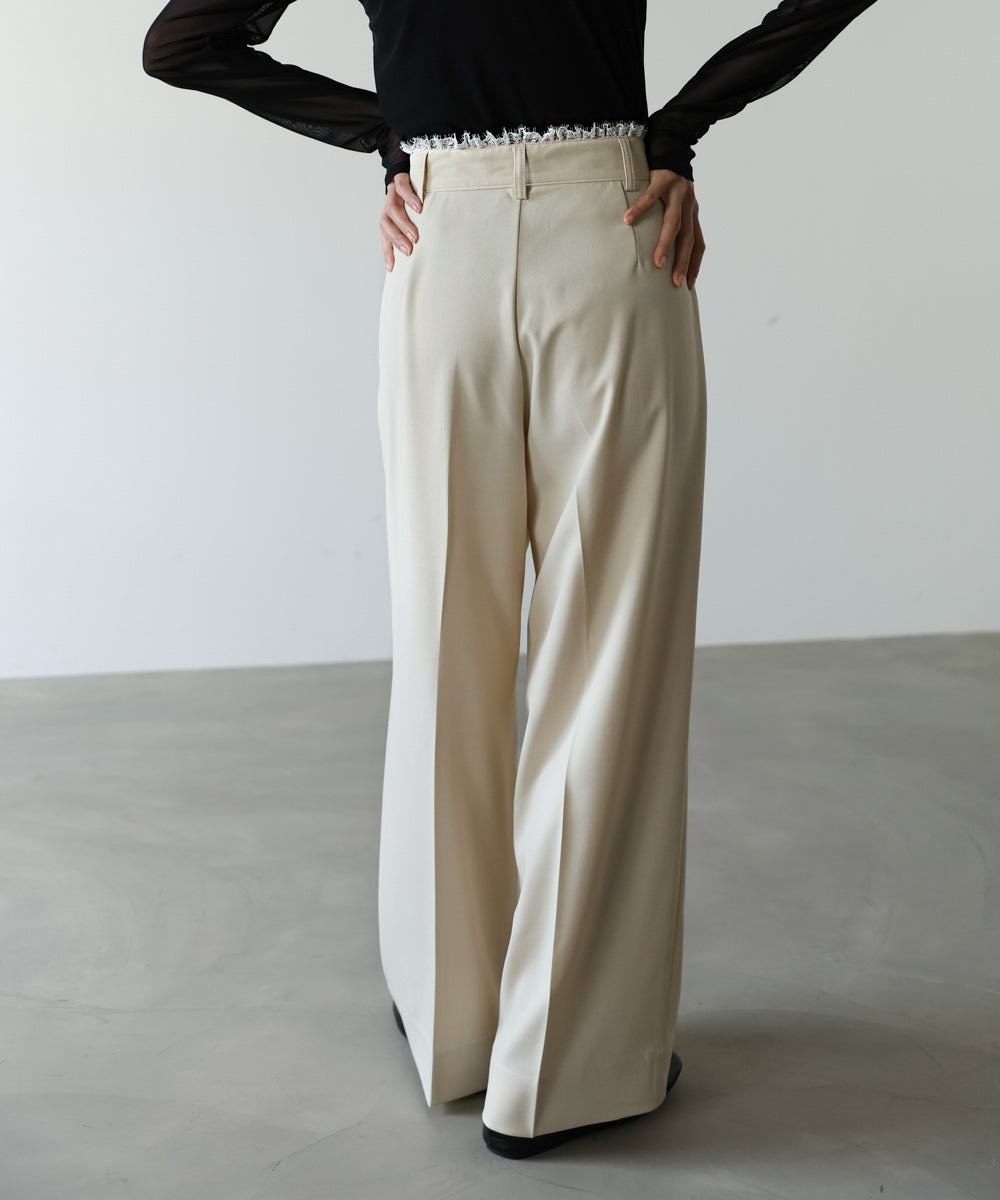 【サイズ展開あり】ウエストレースパンツ