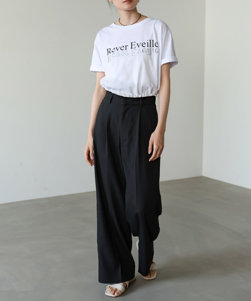 【サイズ展開あり】ウエストレースパンツ