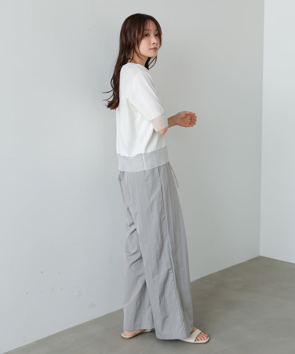 ボリュームワイドタックパンツ