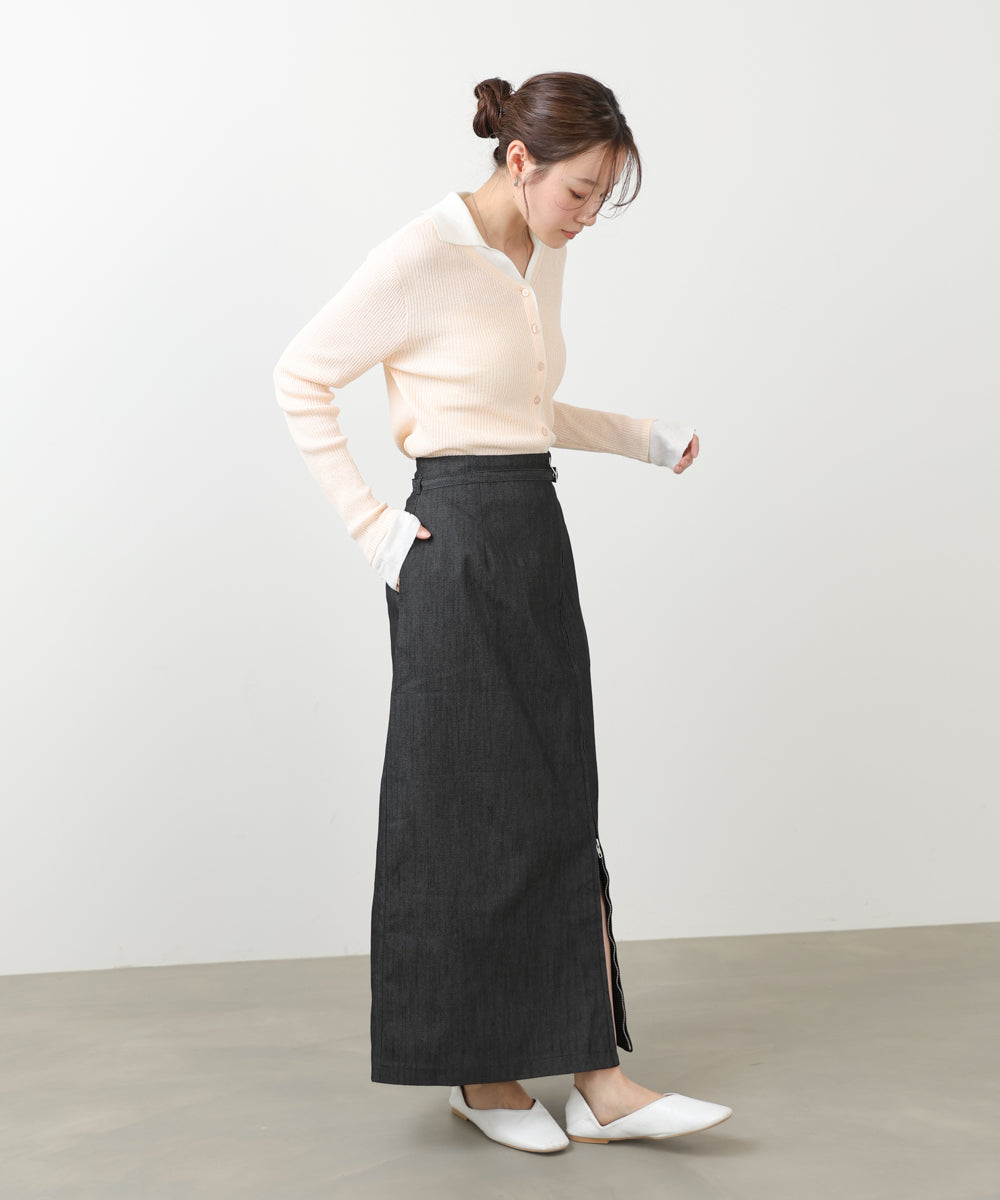 フロントWジップタイトスカート