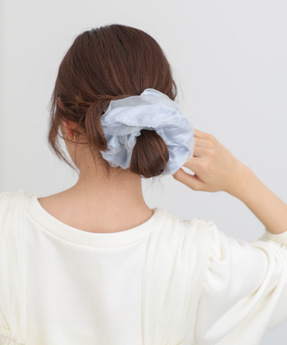 オーガンジー×サテンシュシュ