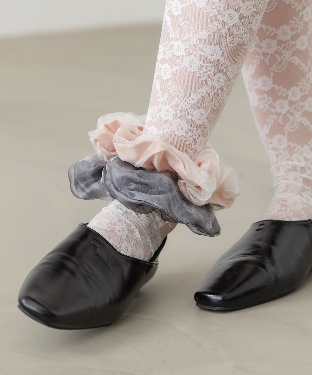 オーガンジー×サテンシュシュ