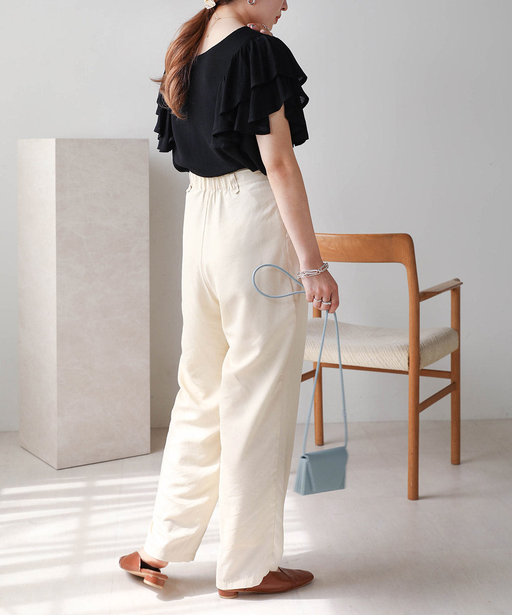 LAYER FRILL SLEEVE BLOUSE