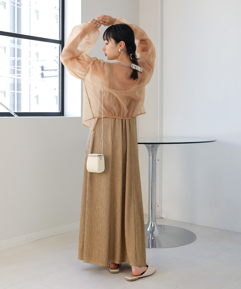 TULLE CARDIGAN SET ONE PIECE