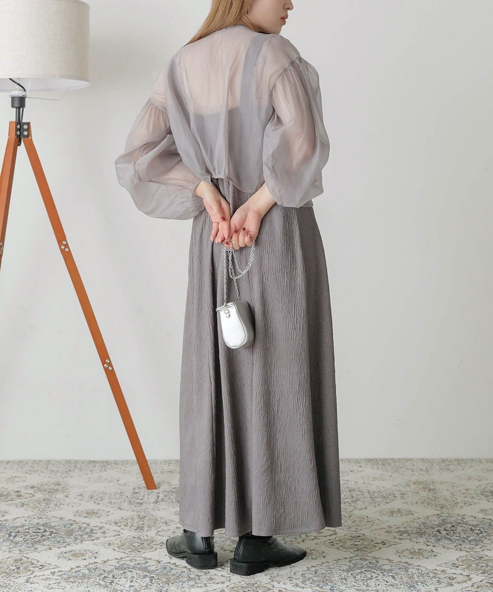 TULLE CARDIGAN SET ONE PIECE