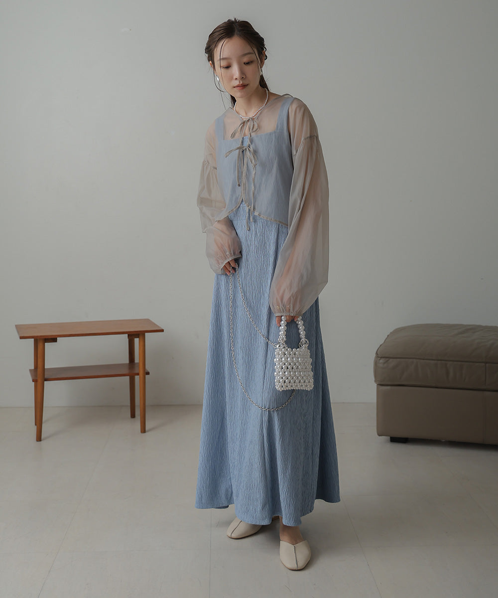 TULLE CARDIGAN SET ONE PIECE