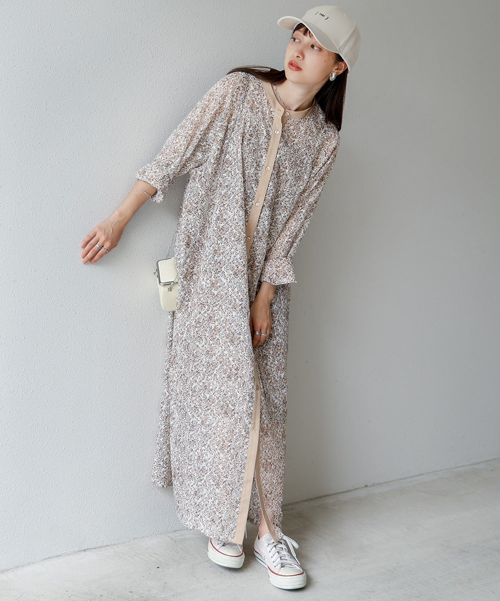 JACQUARD SMALL FLORAL ONEPIECE