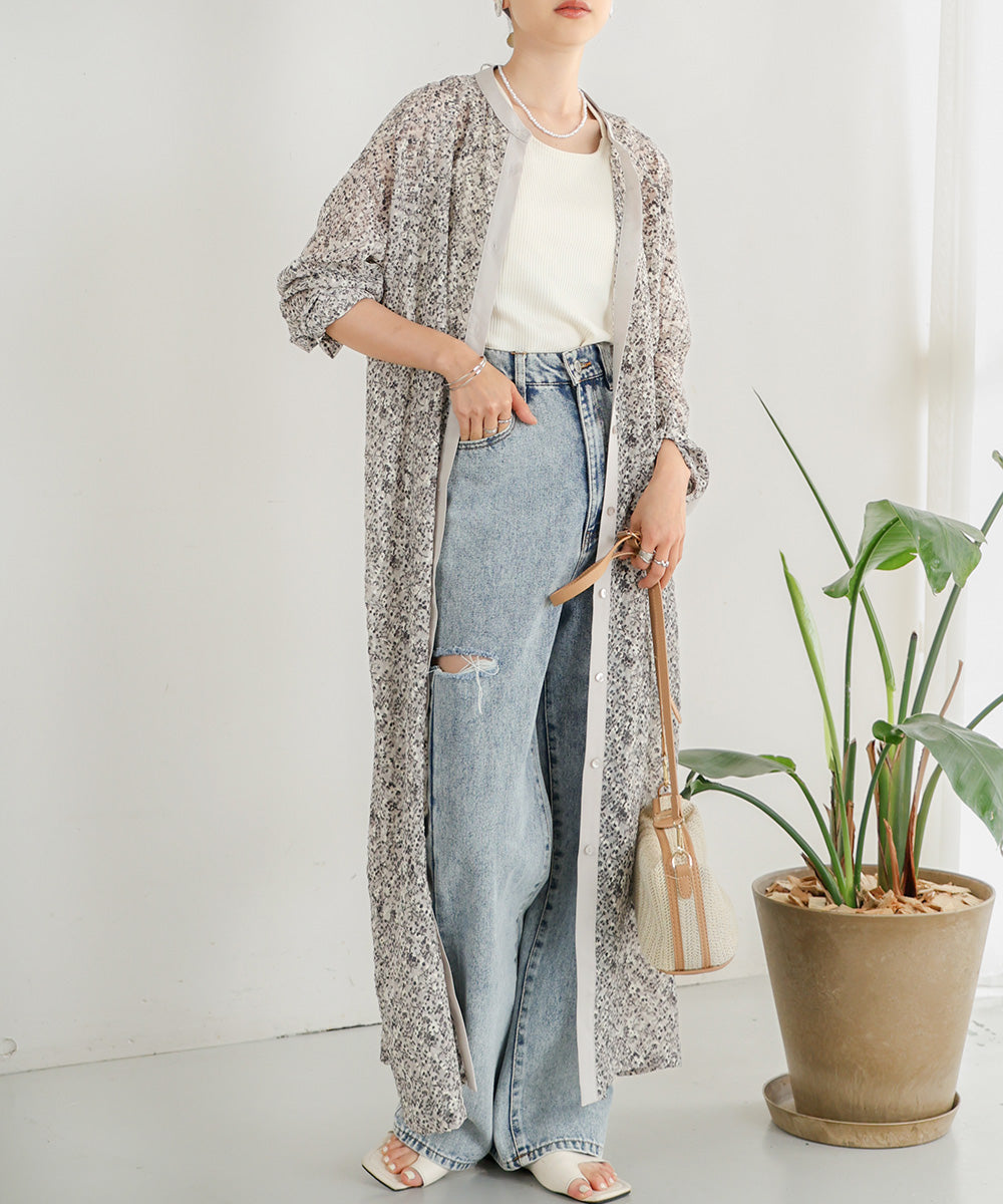 JACQUARD SMALL FLORAL ONEPIECE