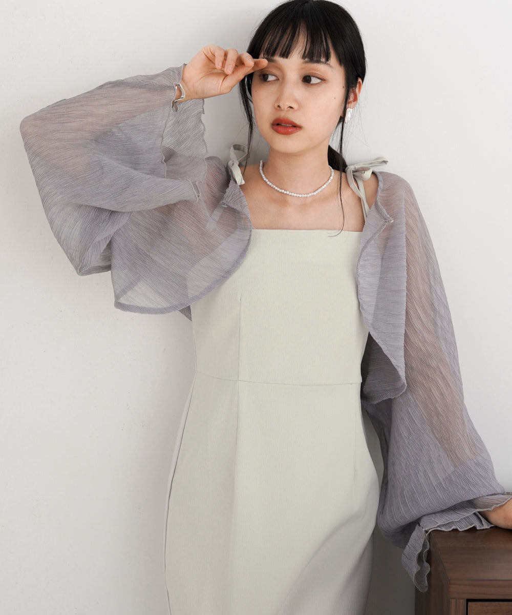 SHEER BOLERO + FLARE CAMI ONEPIECE