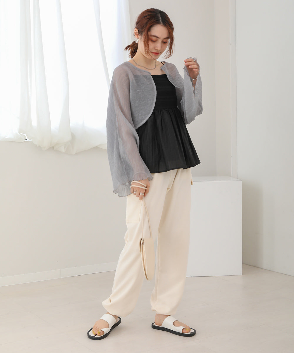 SHEER BOLERO + FLARE CAMI ONEPIECE