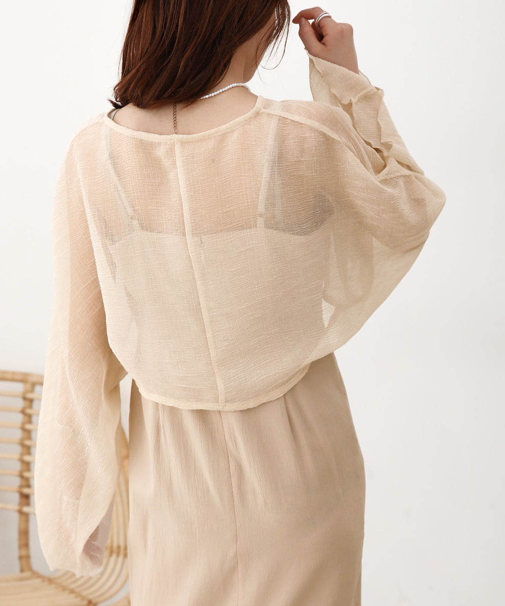 SHEER BOLERO + FLARE CAMI ONEPIECE