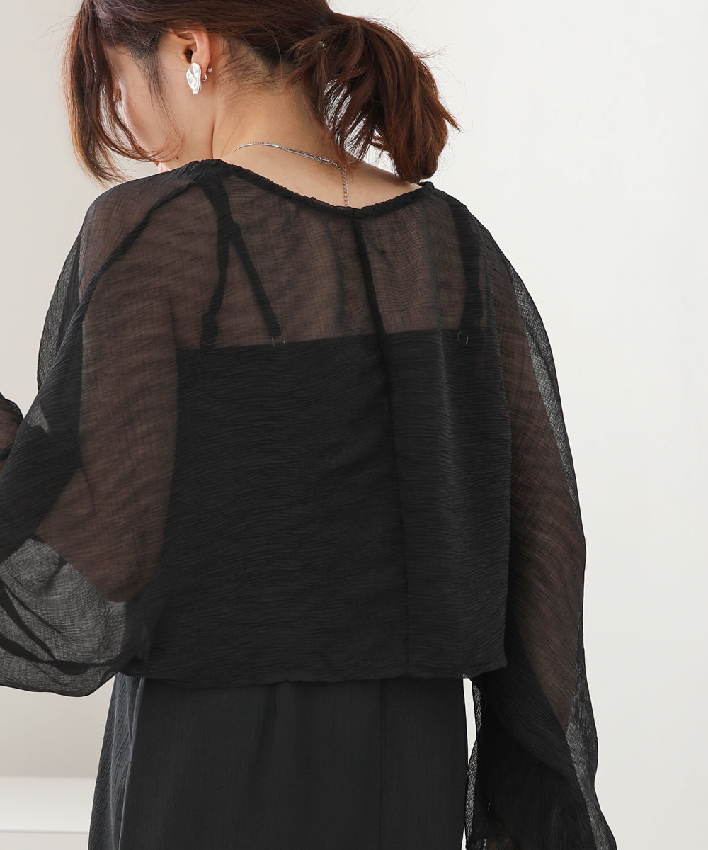 SHEER BOLERO + FLARE CAMI ONEPIECE