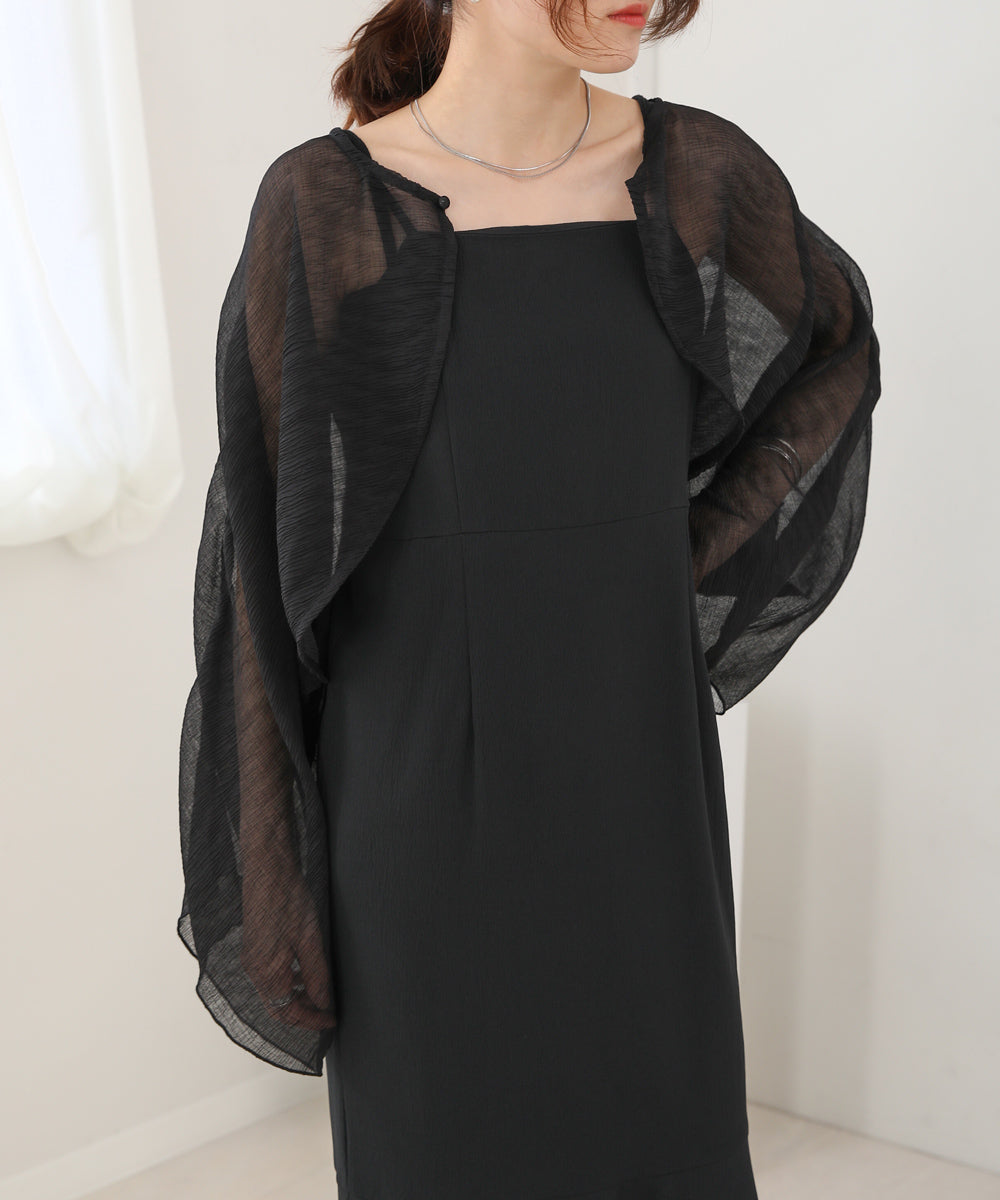 SHEER BOLERO + FLARE CAMI ONEPIECE