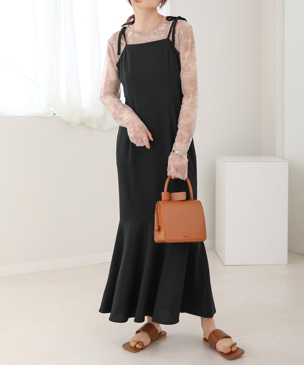 SHEER BOLERO + FLARE CAMI ONEPIECE