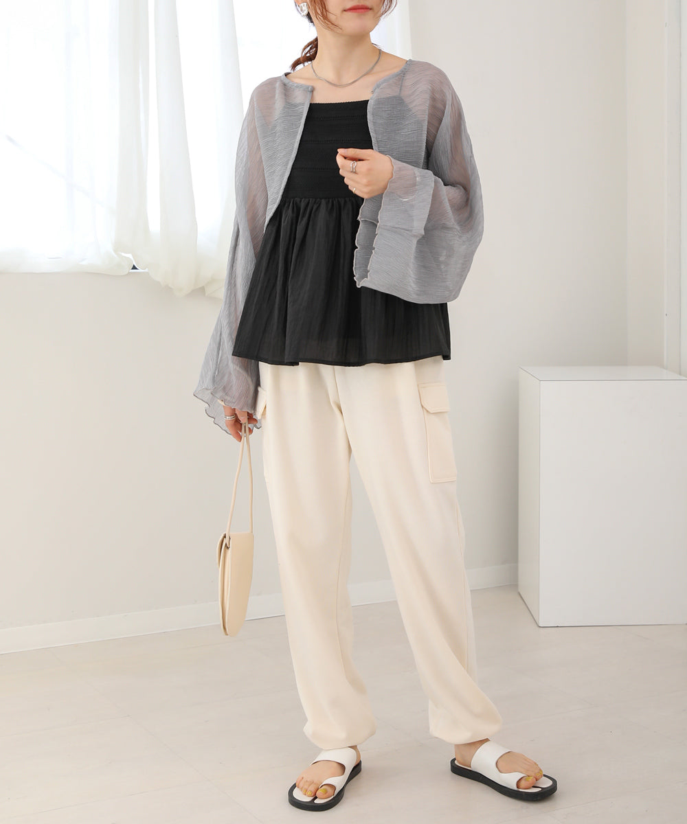 SHEER BOLERO + FLARE CAMI ONEPIECE