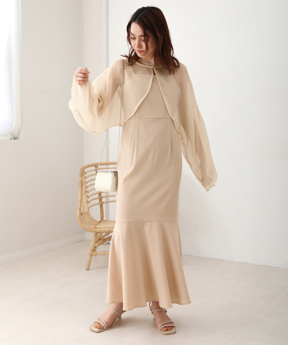 SHEER BOLERO + FLARE CAMI ONEPIECE