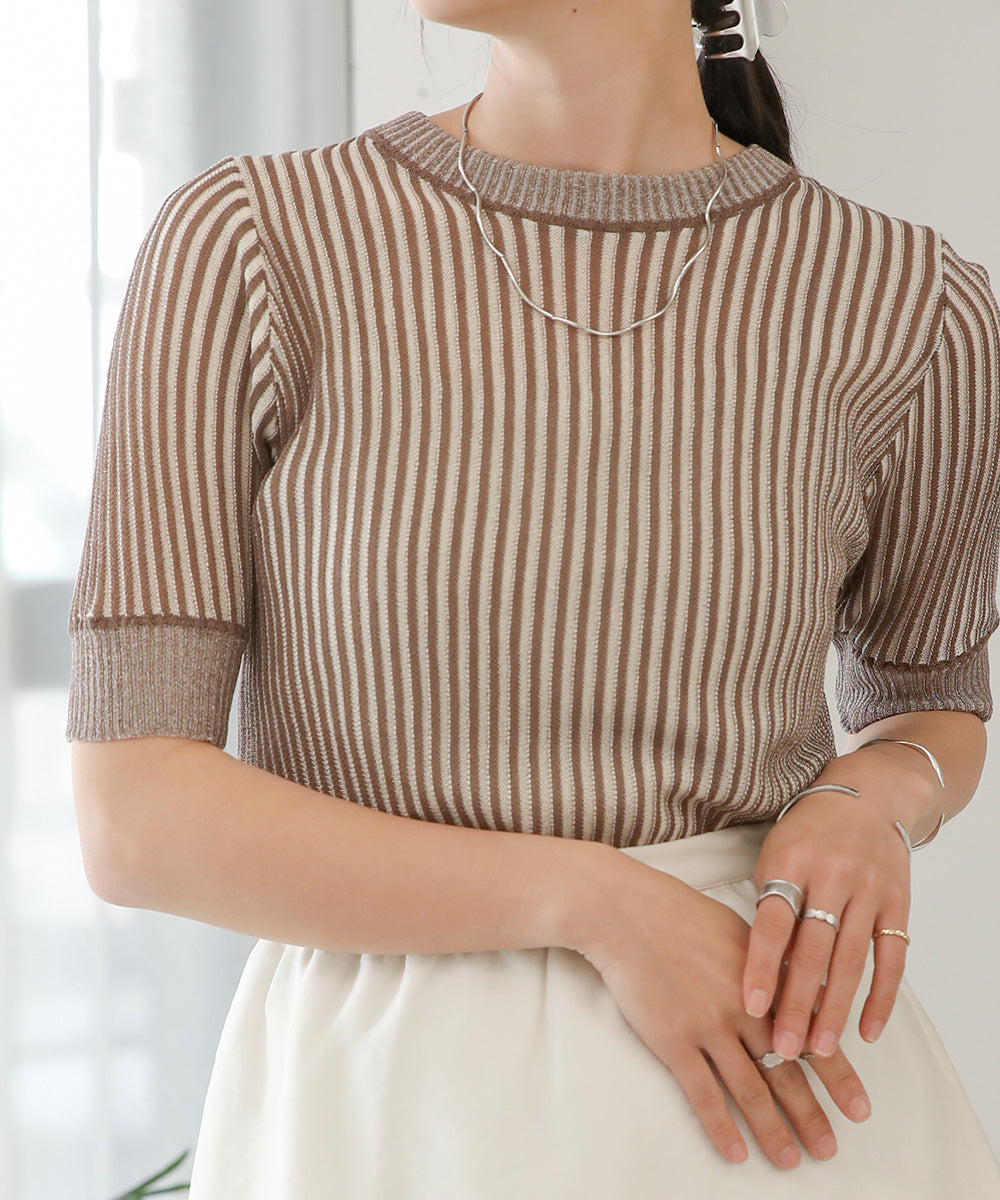 STRIPED RIB TOPS