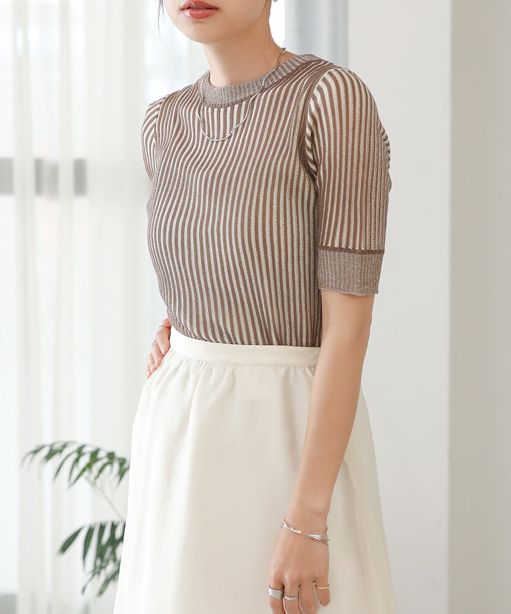STRIPED RIB TOPS