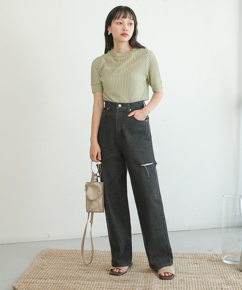 STRIPED RIB TOPS