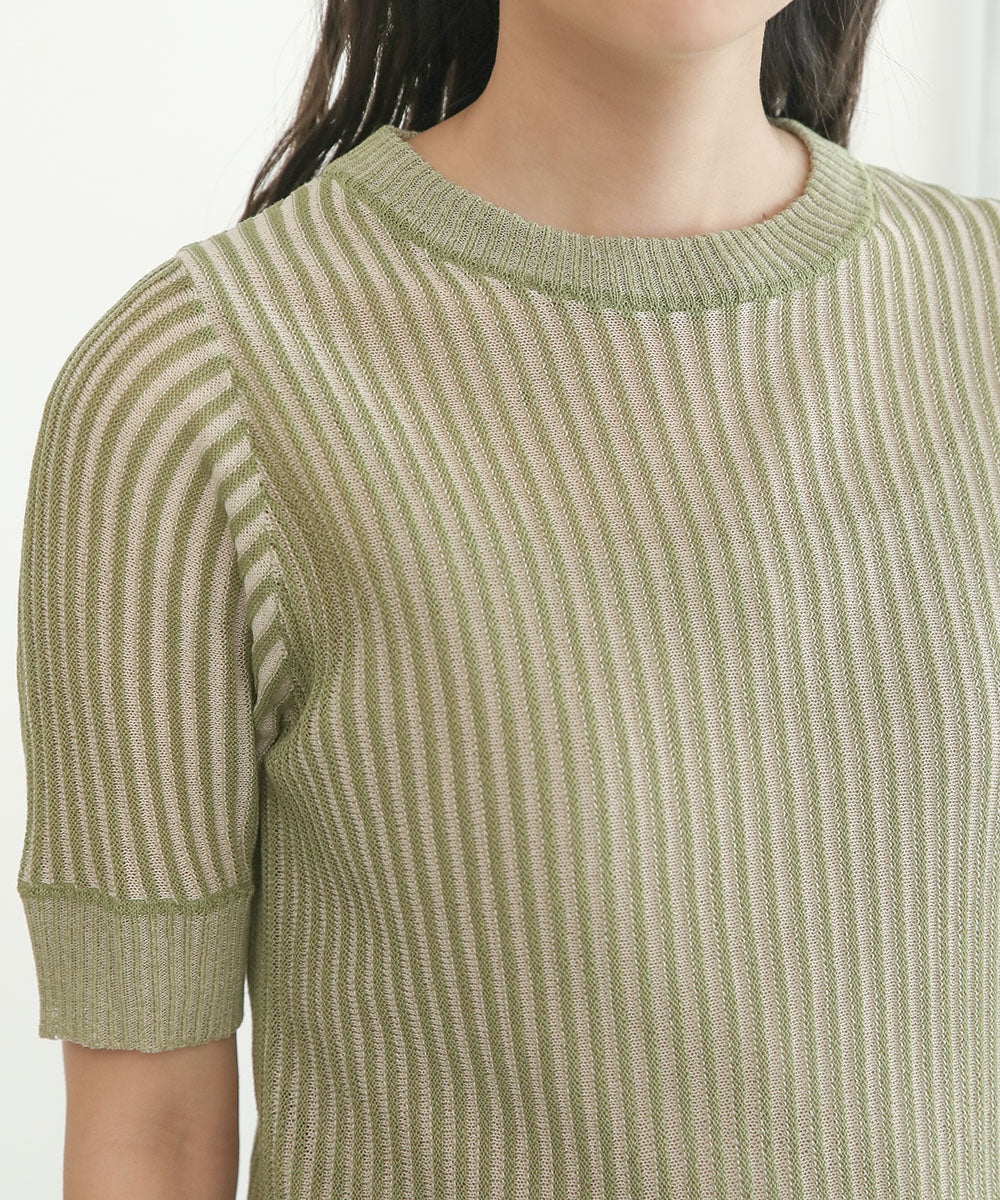 STRIPED RIB TOPS
