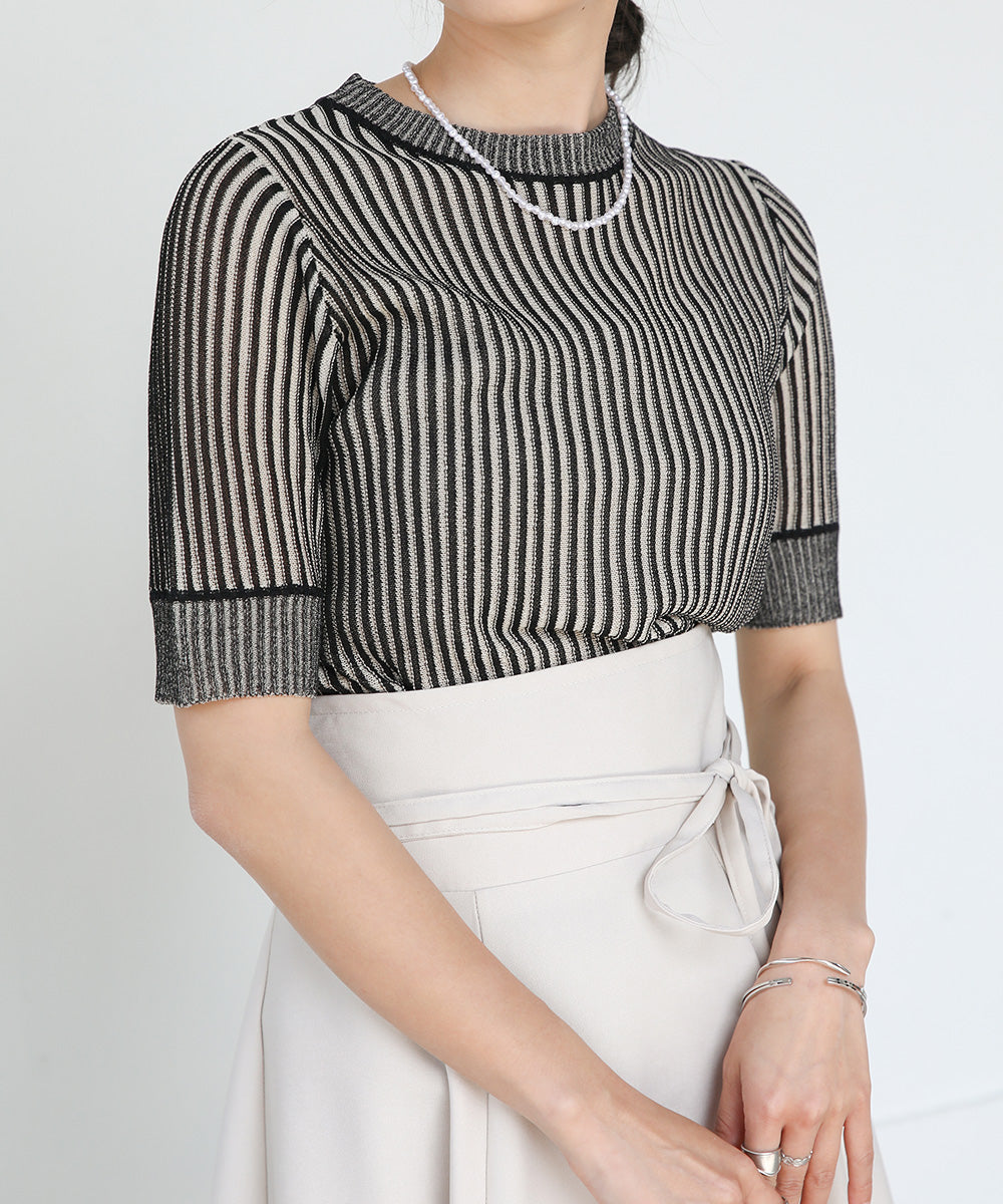 STRIPED RIB TOPS